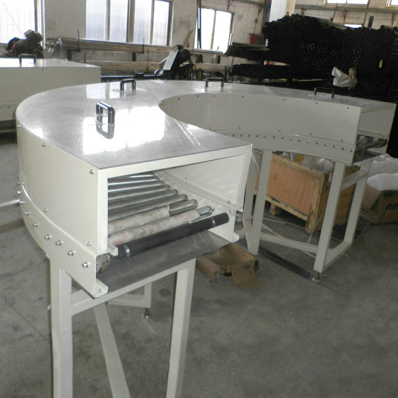 轉(zhuǎn)彎不銹鋼滾筒輸送機(jī)